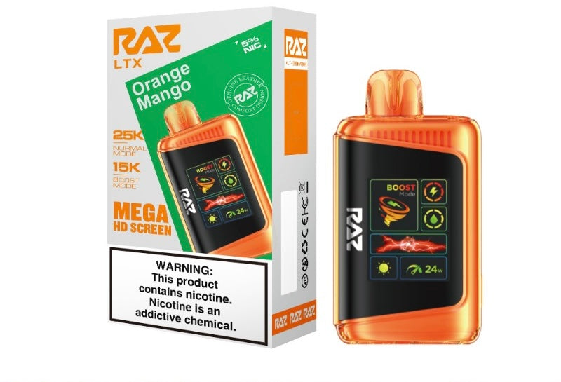 Raz LTX Mega HD Screen Disposable Vape - 25,000 Puffs
