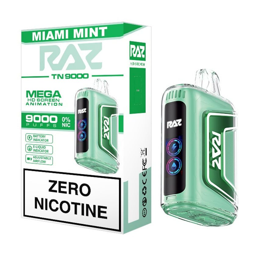 Raz Vape TN9000 Zero Nicotine Vape Disposable - 9,000 Puffs