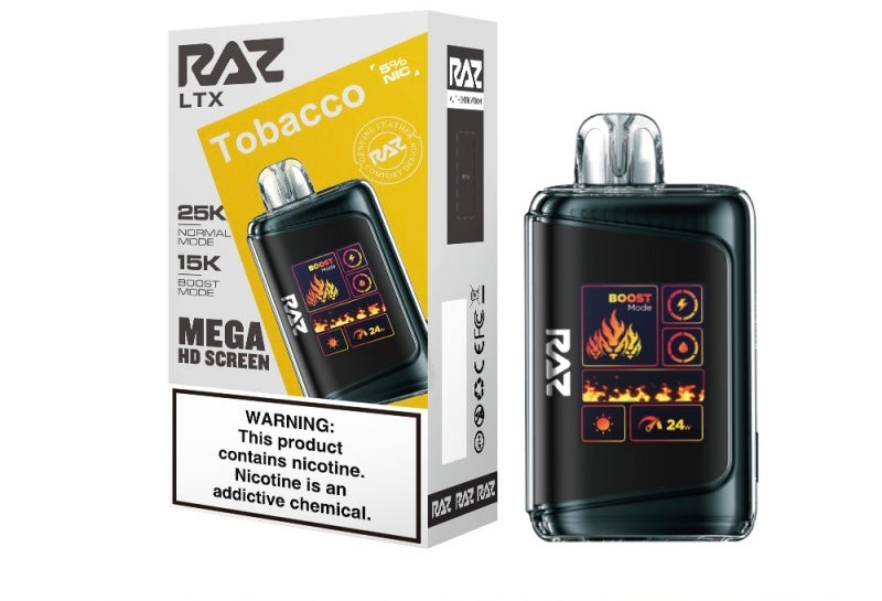 Raz LTX Mega HD Screen Disposable Vape - 25,000 Puffs