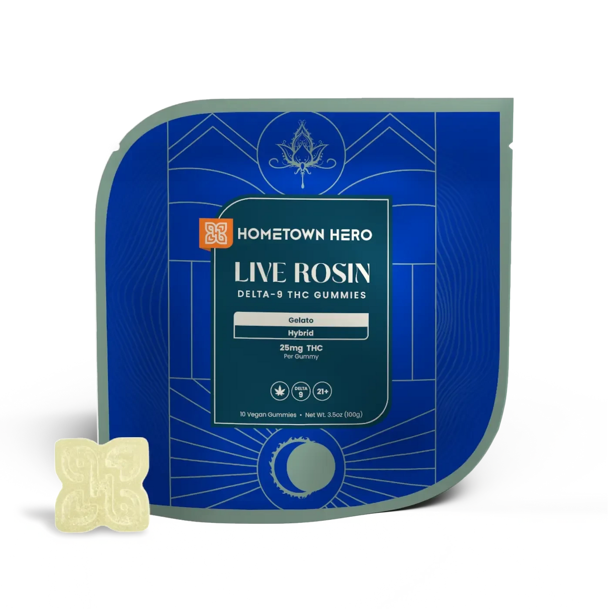 Hometown Hero Delta-9 Live Rosin Gummies - 250mg