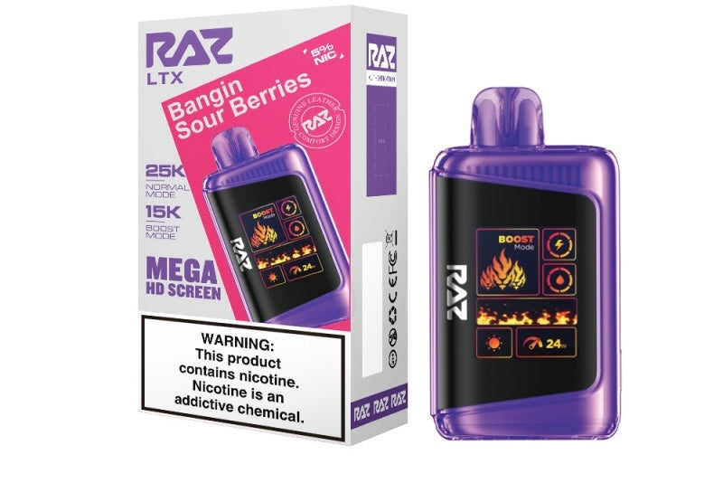 Raz LTX Mega HD Screen Disposable Vape - 25,000 Puffs