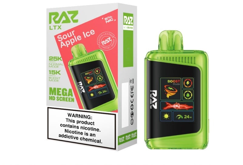 Raz LTX Mega HD Screen Disposable Vape - 25,000 Puffs