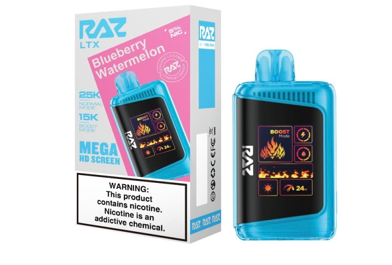 Raz LTX Mega HD Screen Disposable Vape - 25,000 Puffs