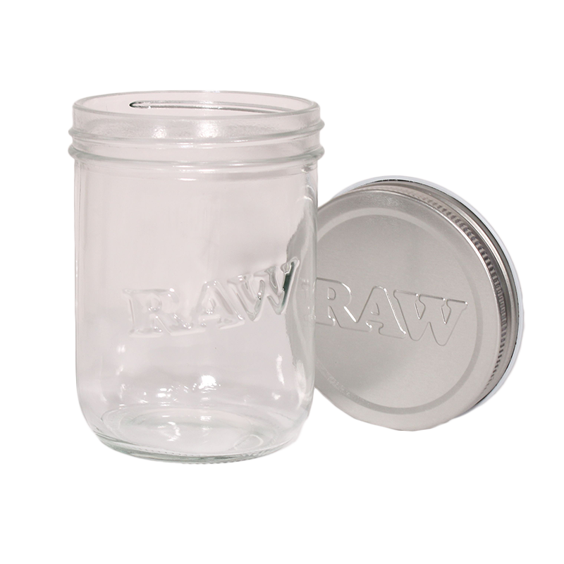 RAW Glass Mason Jar