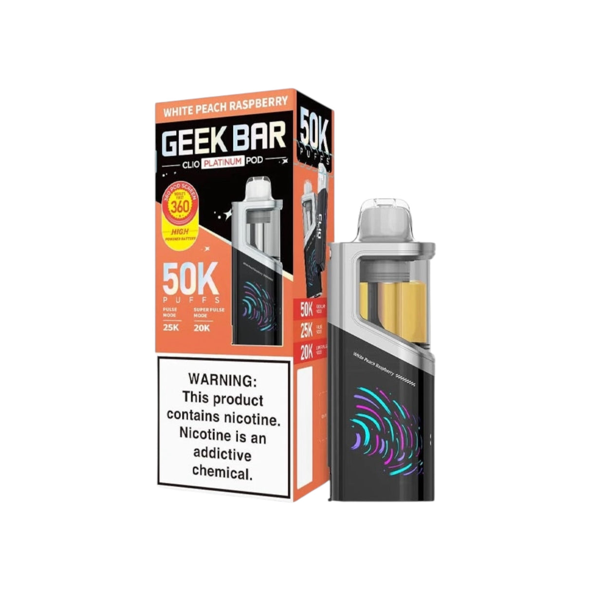 Geek Bar Clio Platinum Disposable Pod - 50,000 Puffs
