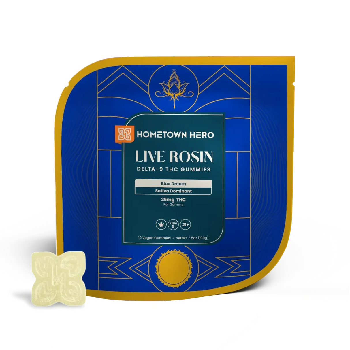 Hometown Hero Delta-9 Live Rosin Gummies - 250mg