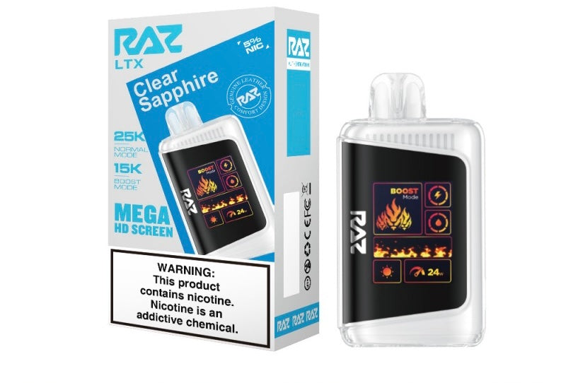Raz LTX Mega HD Screen Disposable Vape - 25,000 Puffs