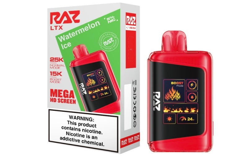 Raz LTX Mega HD Screen Disposable Vape - 25,000 Puffs