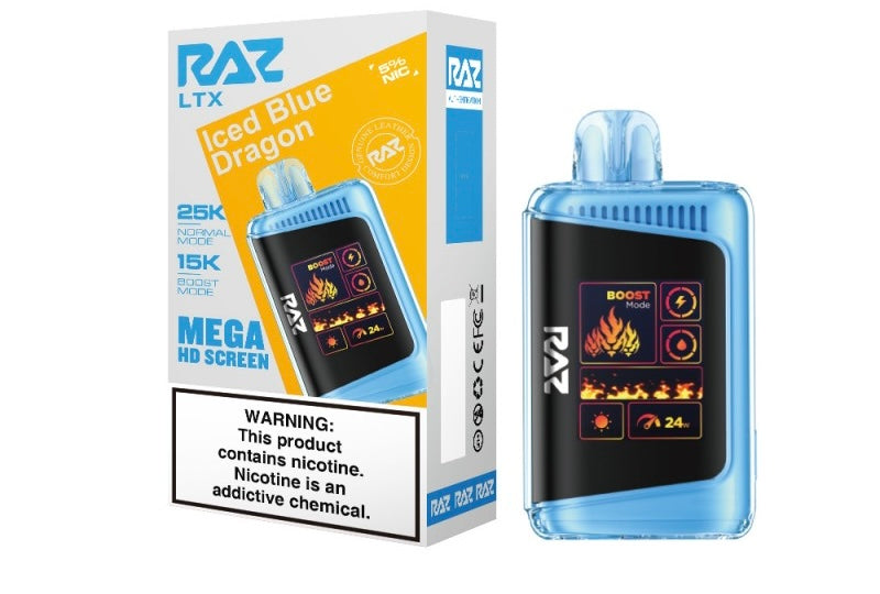 Raz LTX Mega HD Screen Disposable Vape - 25,000 Puffs