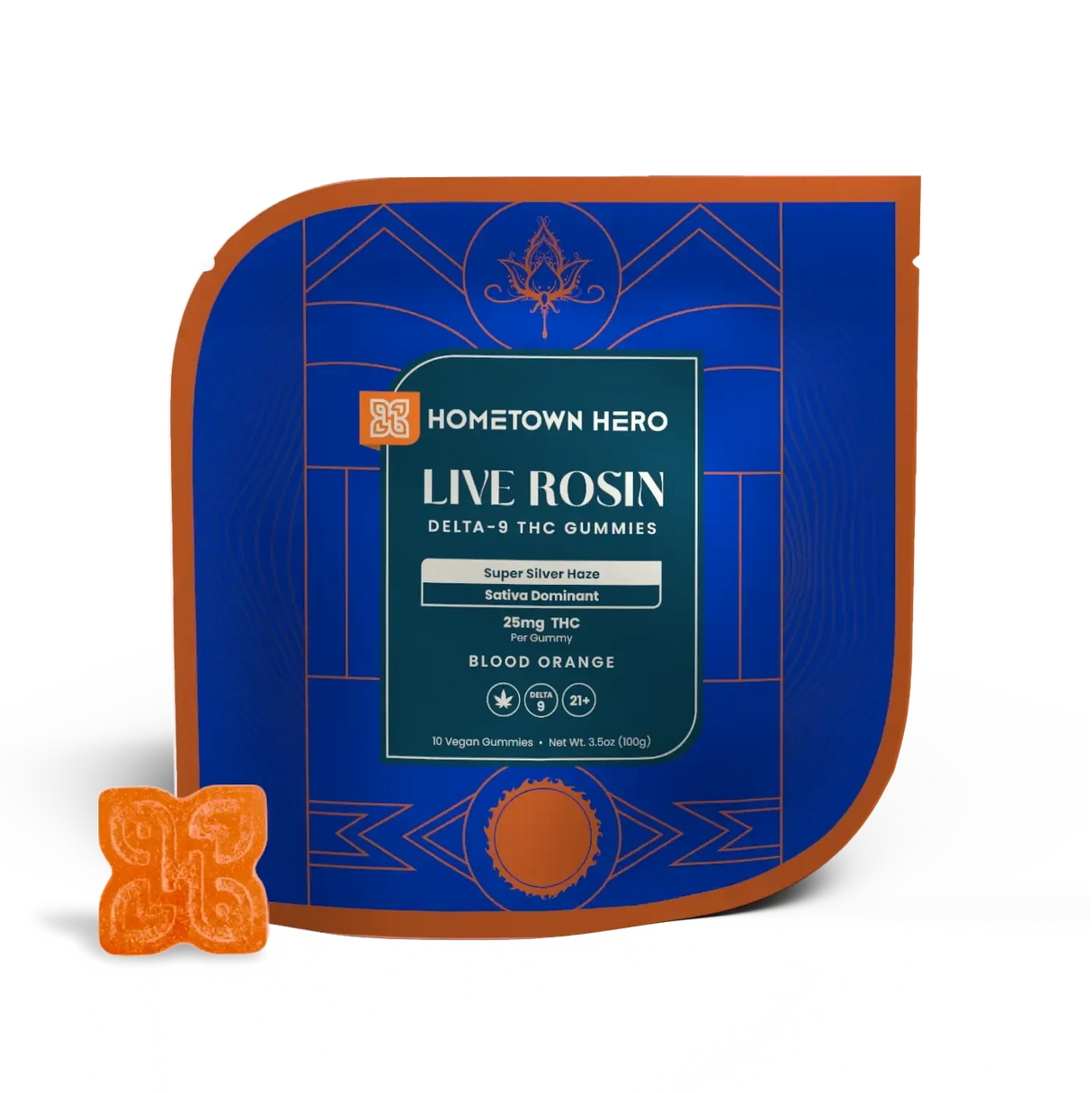 Hometown Hero Delta-9 Live Rosin Gummies - 250mg