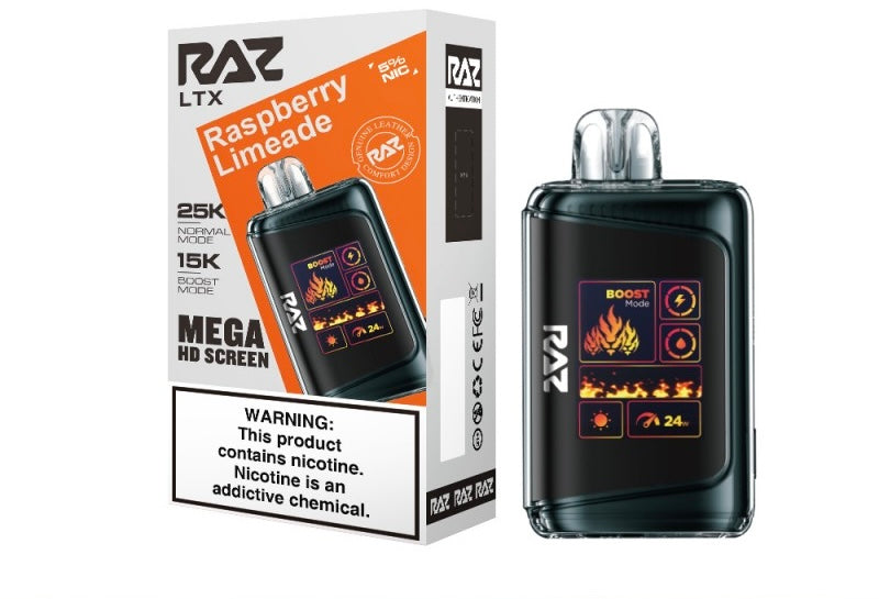 Raz LTX Mega HD Screen Disposable Vape - 25,000 Puffs