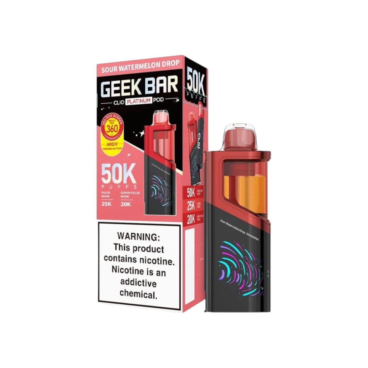 Geek Bar Clio Platinum Disposable Pod - 50,000 Puffs