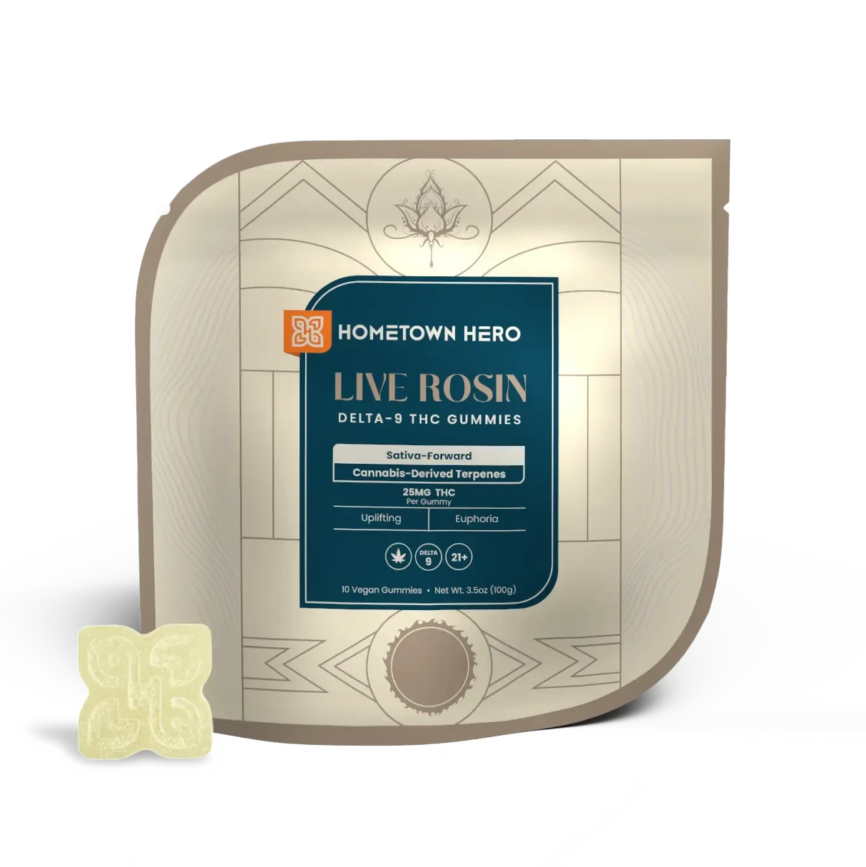 Hometown Hero Delta-9 Live Rosin Gummies - 250mg