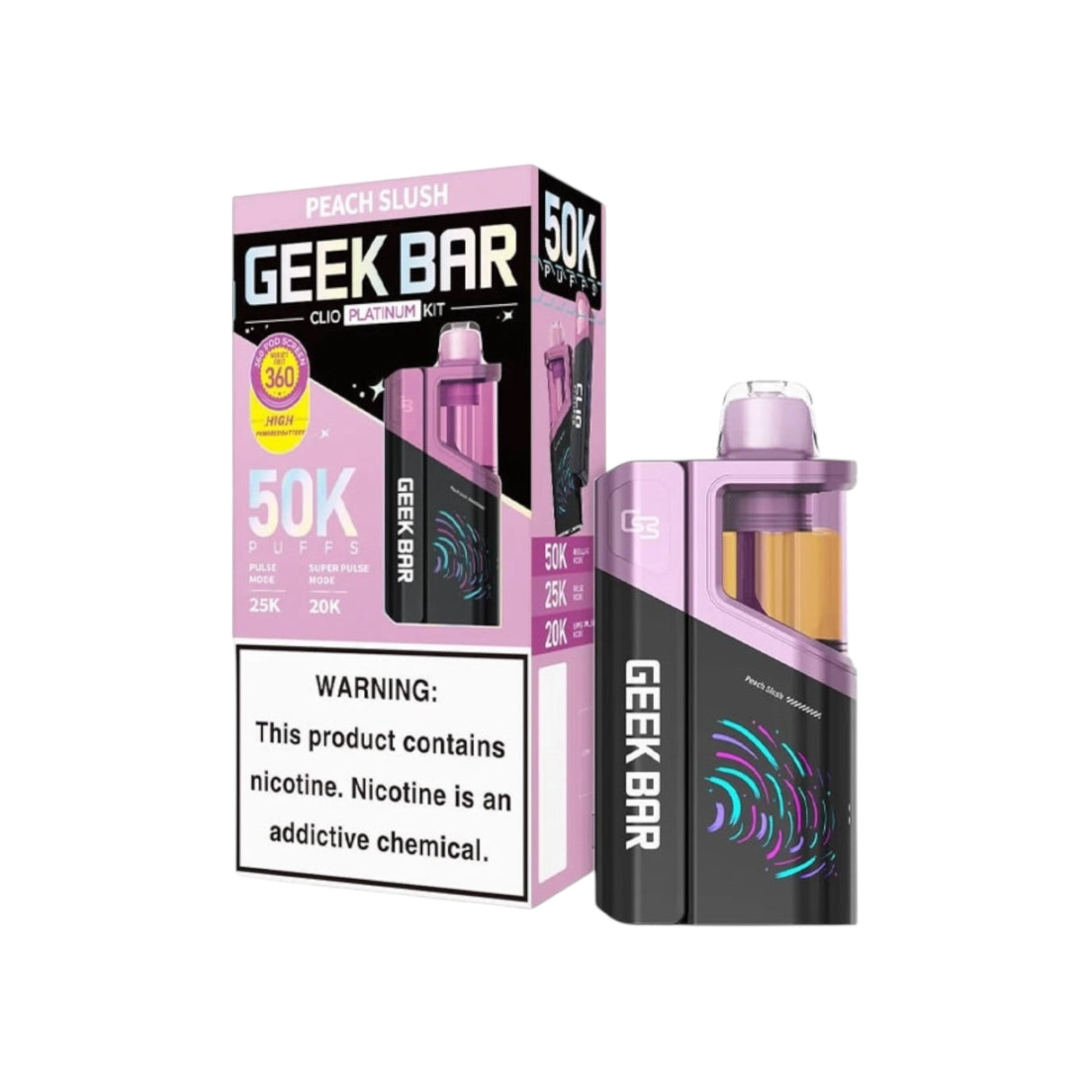 Geek Bar Clio Platinum Kit Disposable Vape - 50,000 Puffs