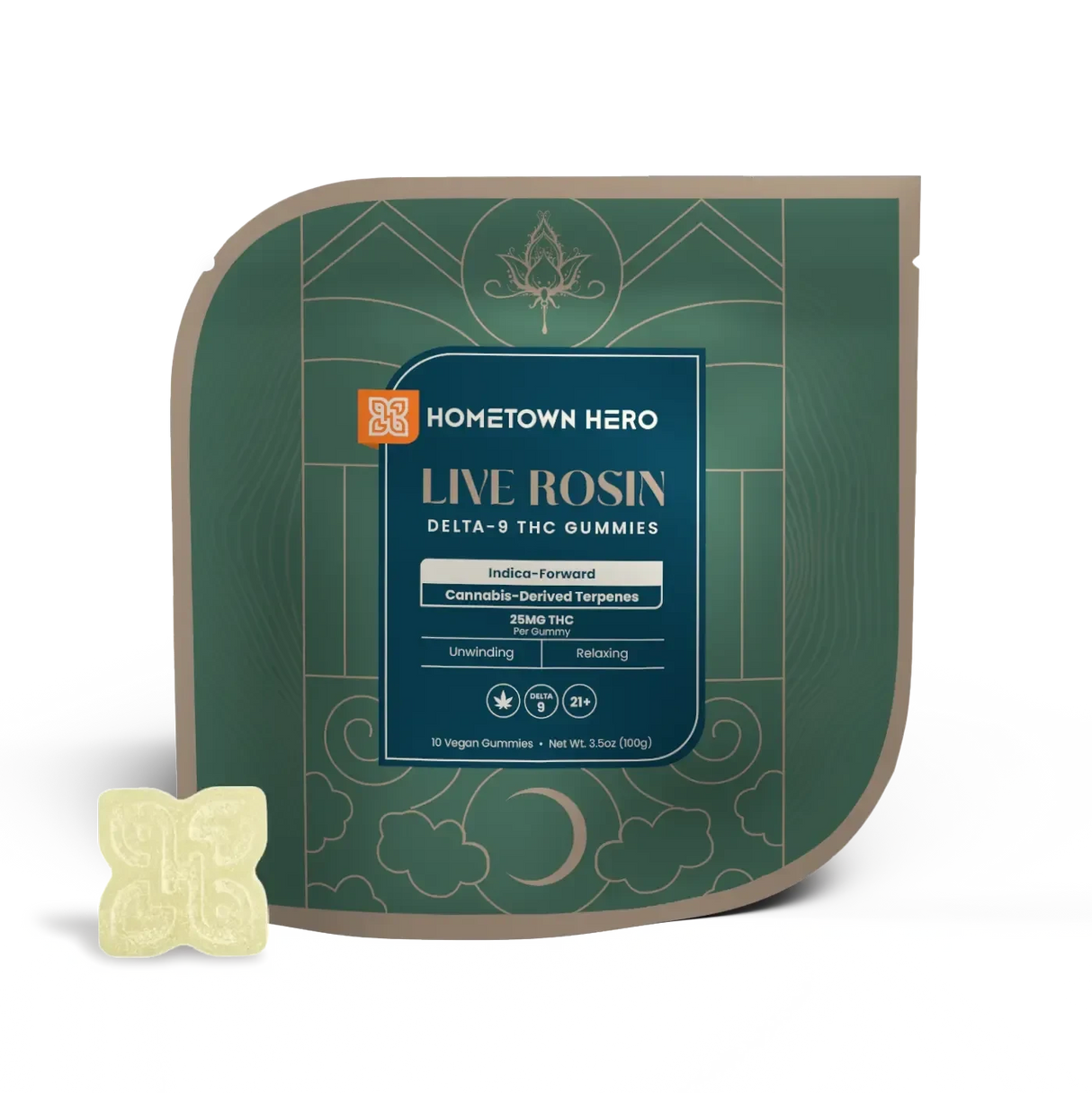 Hometown Hero Delta-9 Live Rosin Gummies - 250mg