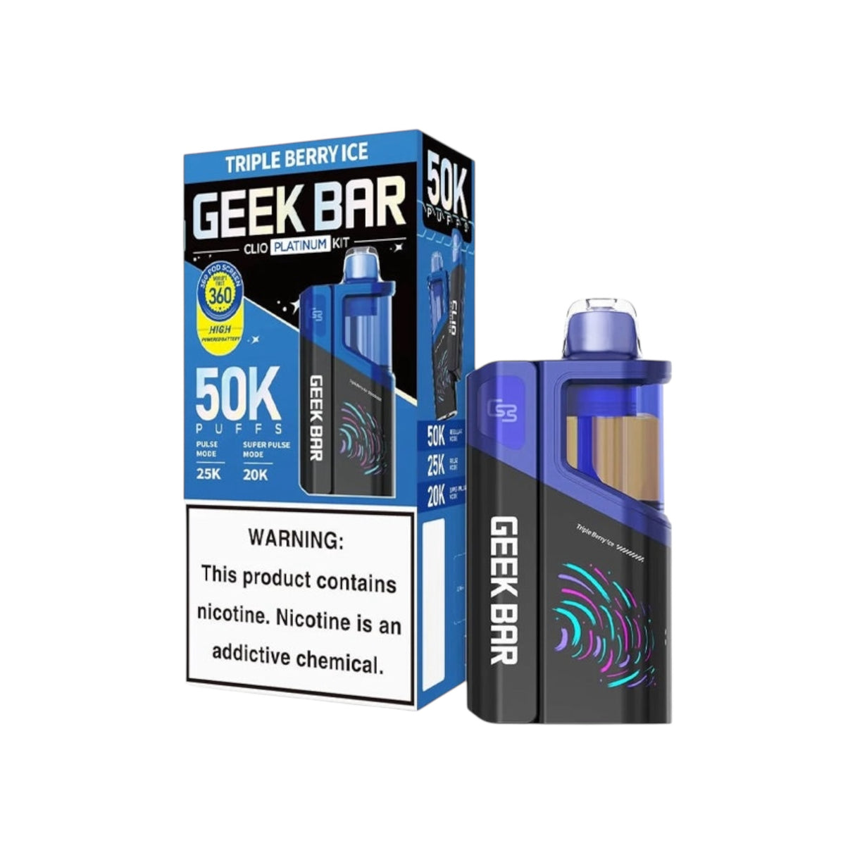 Geek Bar Clio Platinum Kit Disposable Vape - 50,000 Puffs