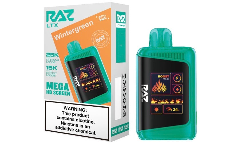 Raz LTX Mega HD Screen Disposable Vape - 25,000 Puffs