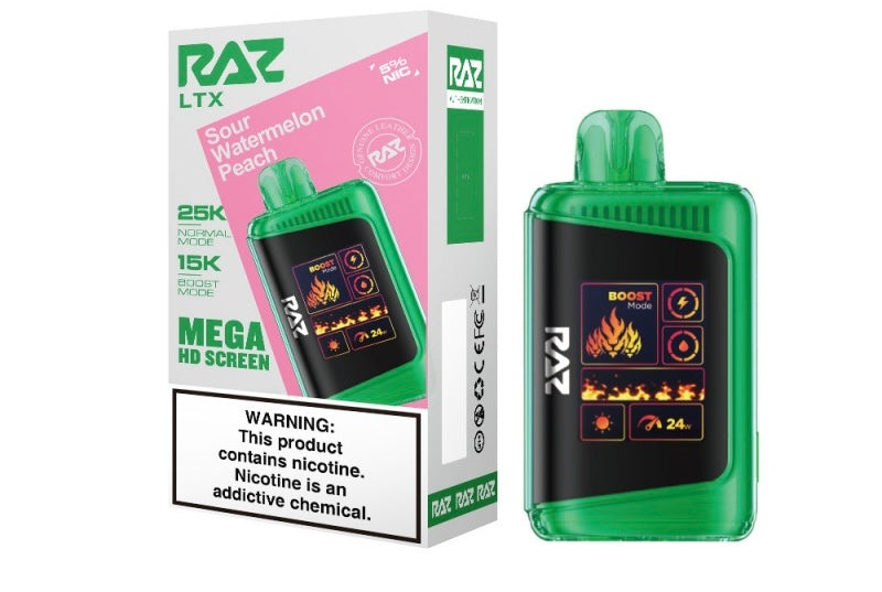 Raz LTX Mega HD Screen Disposable Vape - 25,000 Puffs
