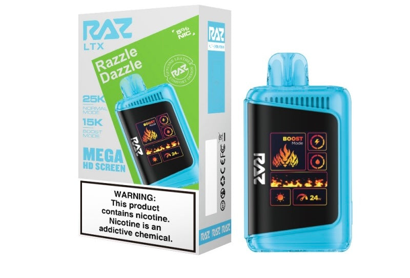 Raz LTX Mega HD Screen Disposable Vape - 25,000 Puffs