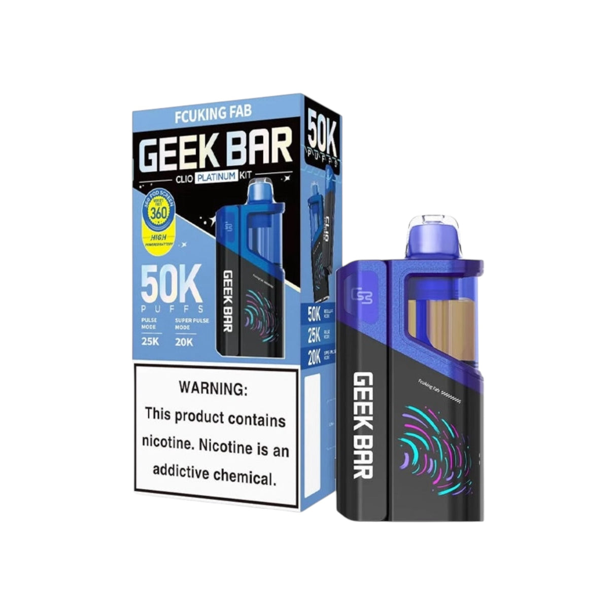 Geek Bar Clio Platinum Kit Disposable Vape - 50,000 Puffs