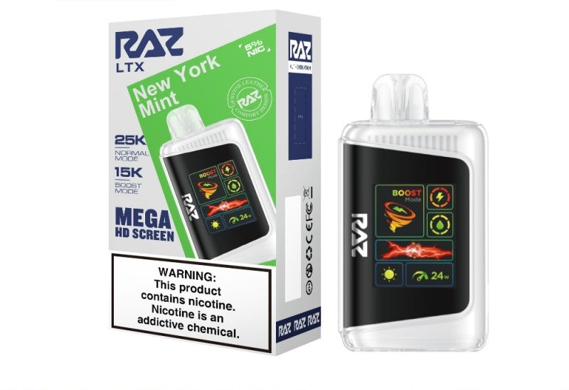 Raz LTX Mega HD Screen Disposable Vape - 25,000 Puffs