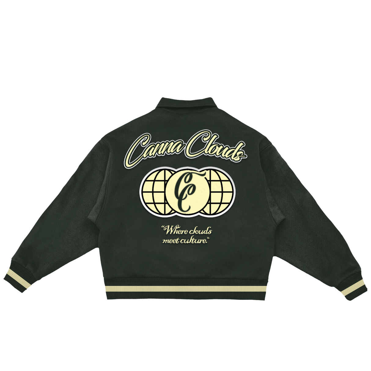 Canna Clouds Varsity Jacket