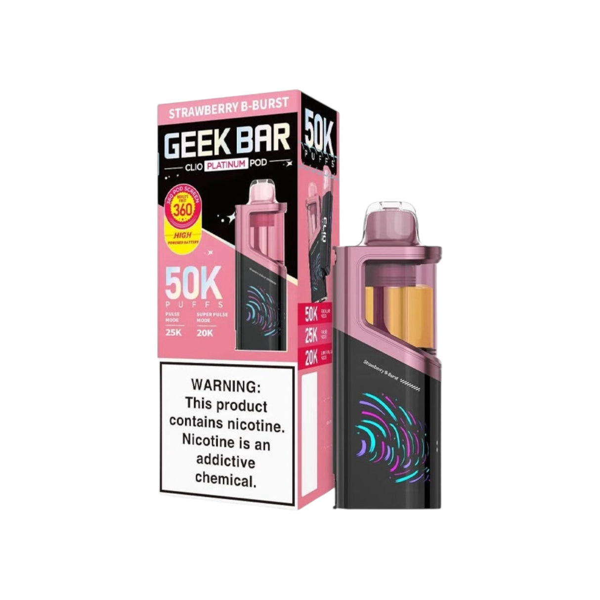 Geek Bar Clio Platinum Disposable Pod - 50,000 Puffs