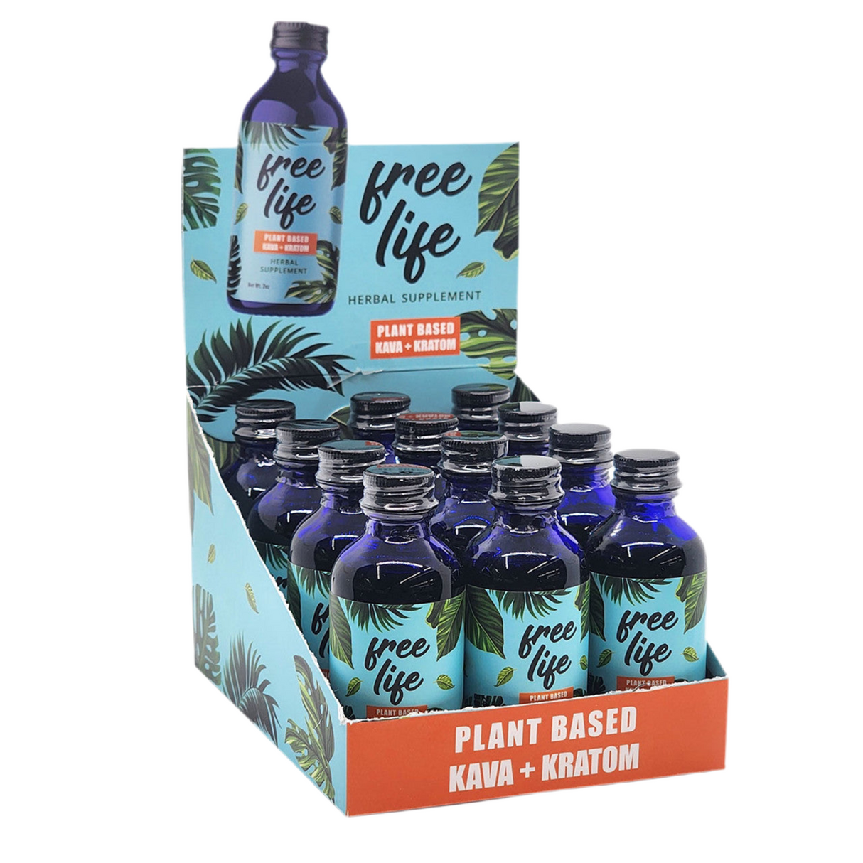 Free Life Plant-Based Kava+Kratom Herbal Supplement