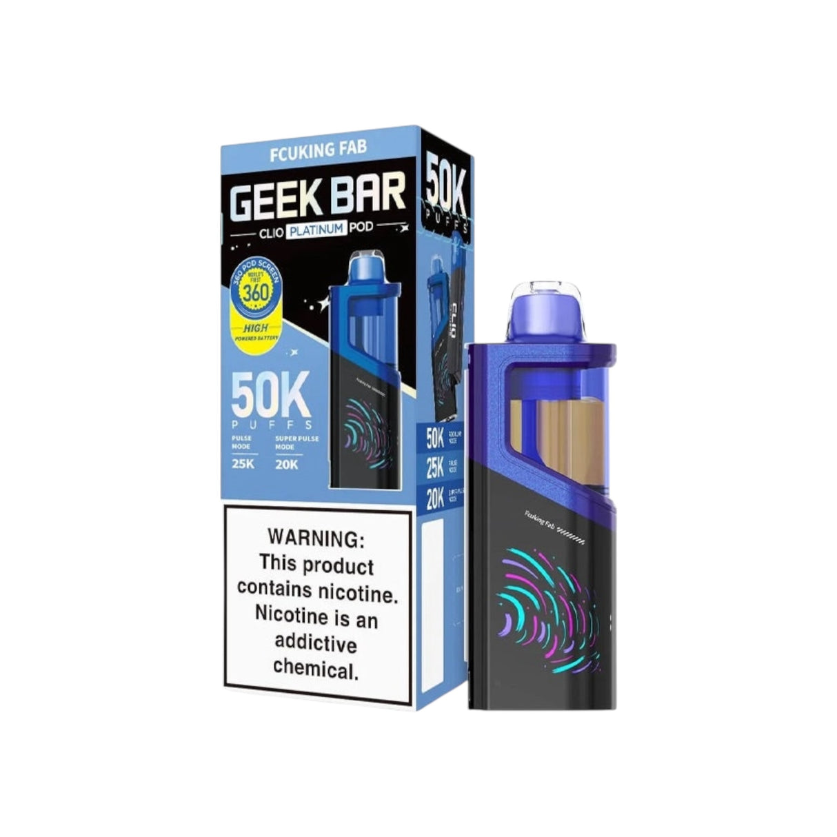 Geek Bar Clio Platinum Disposable Pod - 50,000 Puffs