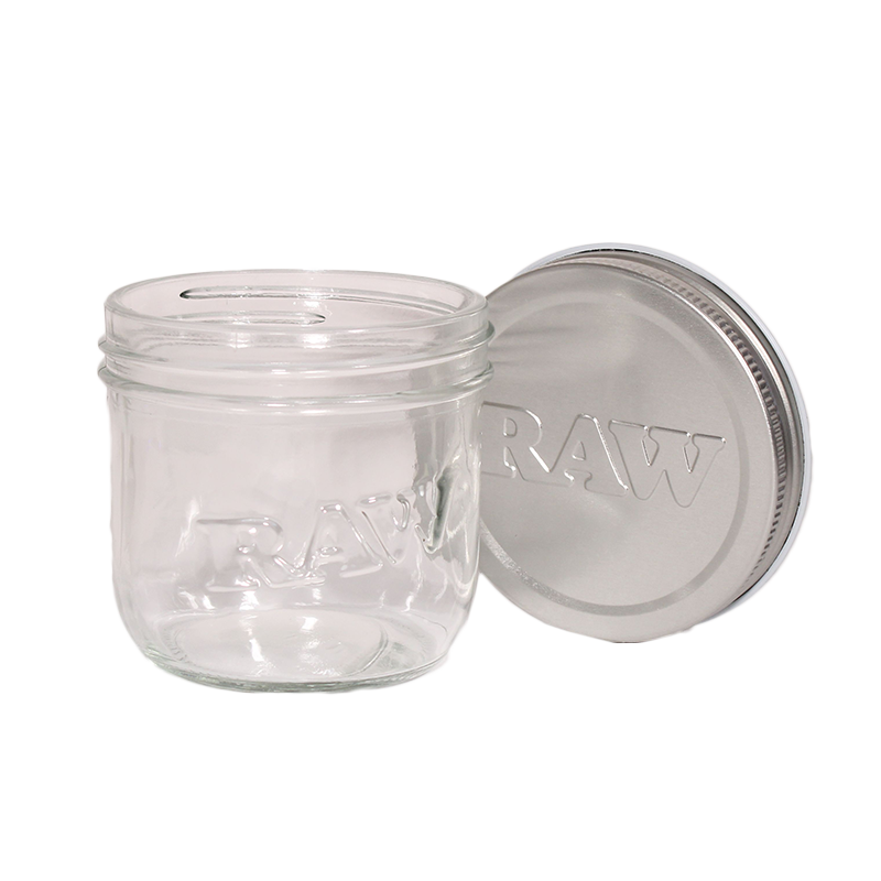 RAW Glass Mason Jar
