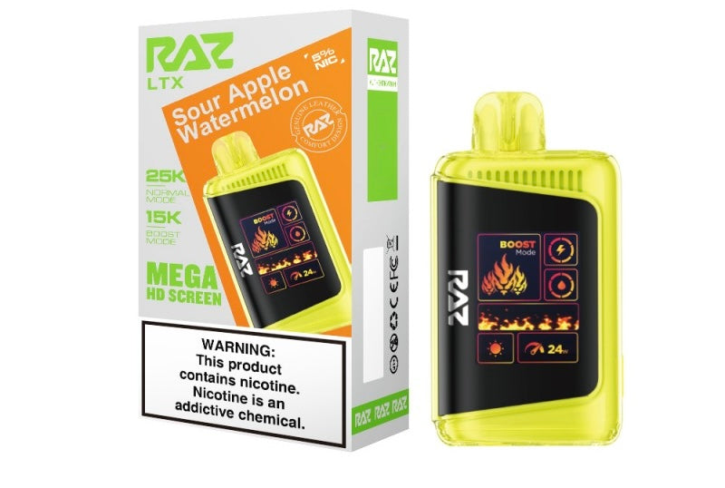 Raz LTX Mega HD Screen Disposable Vape - 25,000 Puffs