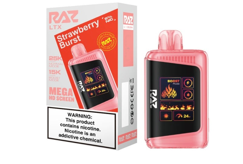 Raz LTX Mega HD Screen Disposable Vape - 25,000 Puffs