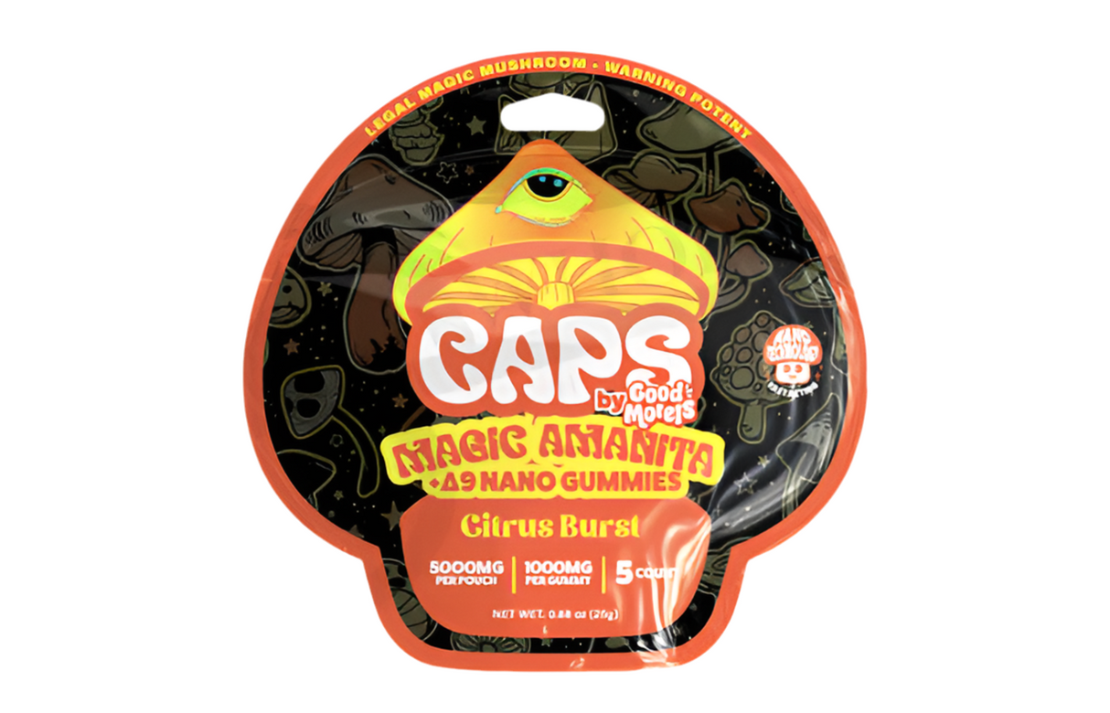 Caps by Good Morels Amanita Delta 9 Nano Gummies - 5,000mg