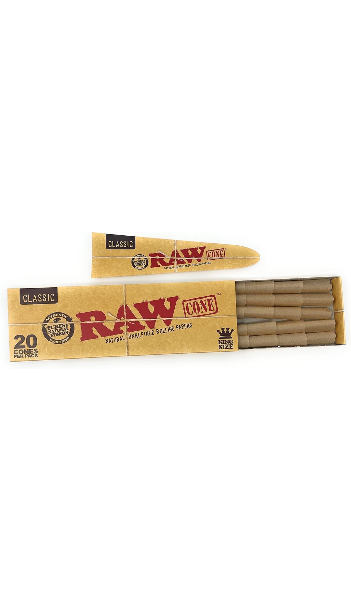 RAW Classic Prerolled Cones - 20 Pack