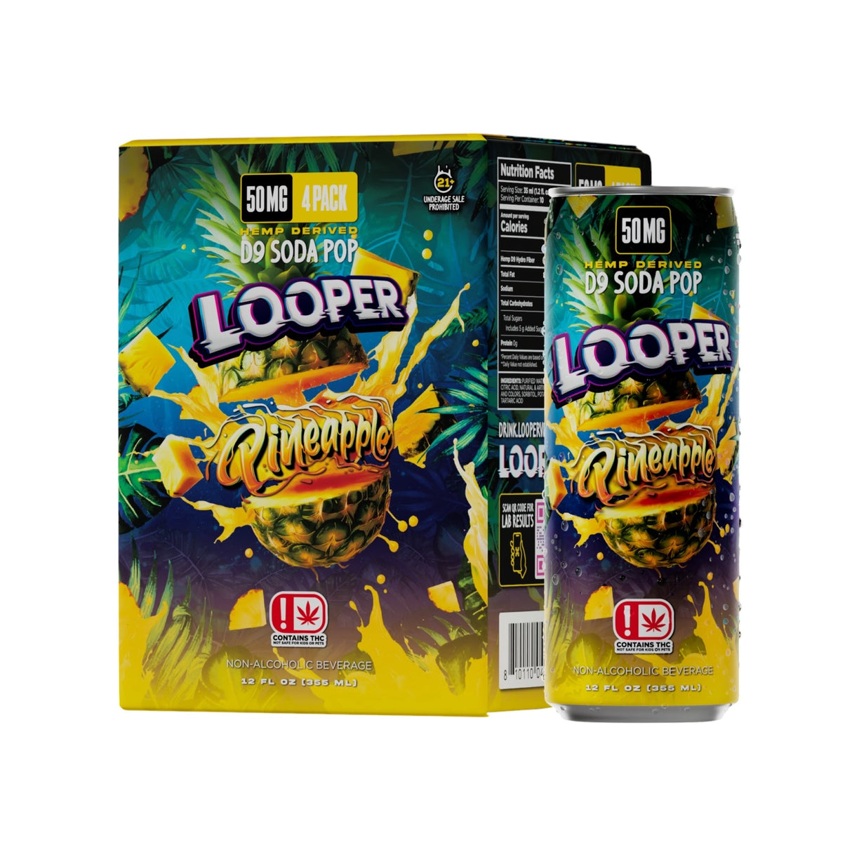 Looper Hemp Derived D9 Soda Pop - 50mg
