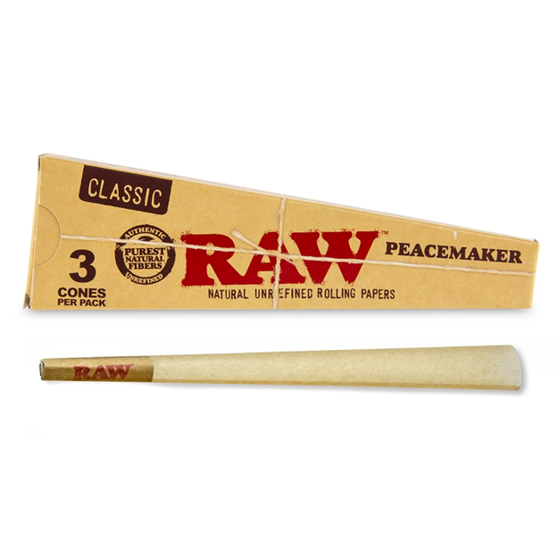 RAW Classic PeacMaker Prerolled Cones - 3 Pack