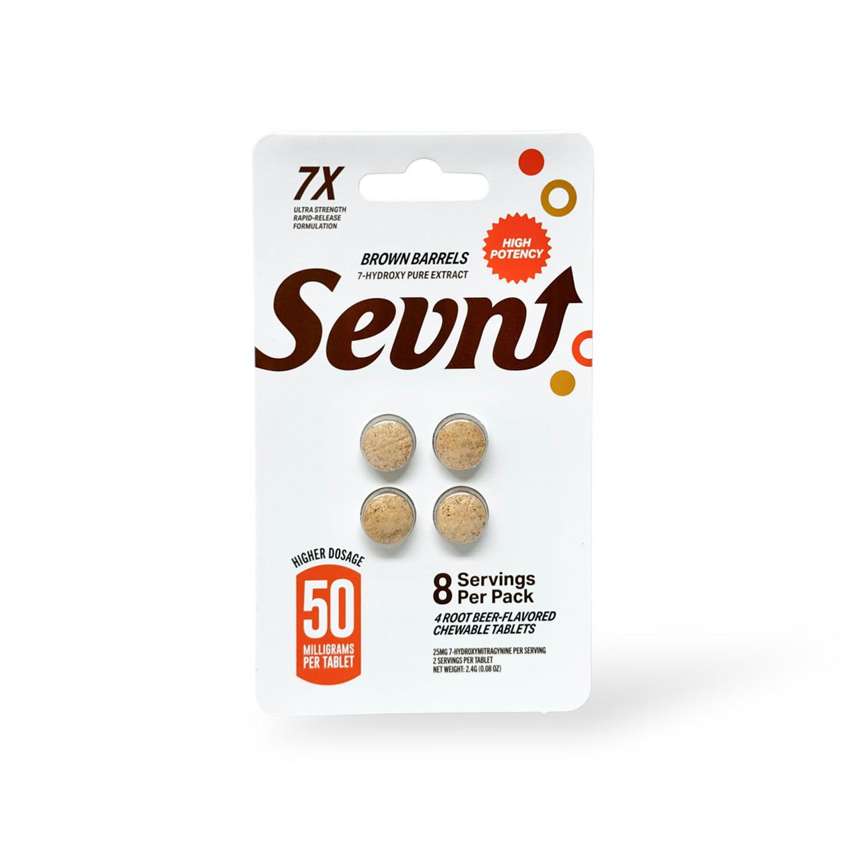 Sevn 7-Hydroxy Pure Extracts Chewable Tablets