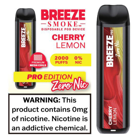 Breeze Pro Zero Nicotine Disposable Vape - 2,000 Puffs