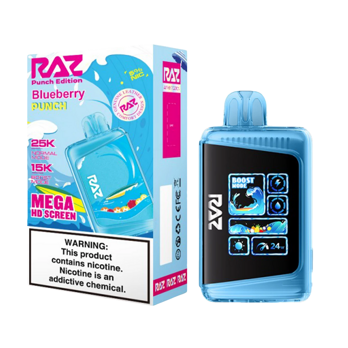 Raz LTX Mega HD Screen Disposable Vape - 25,000 Puffs