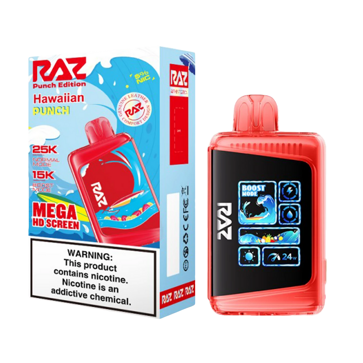 Raz LTX Mega HD Screen Disposable Vape - 25,000 Puffs
