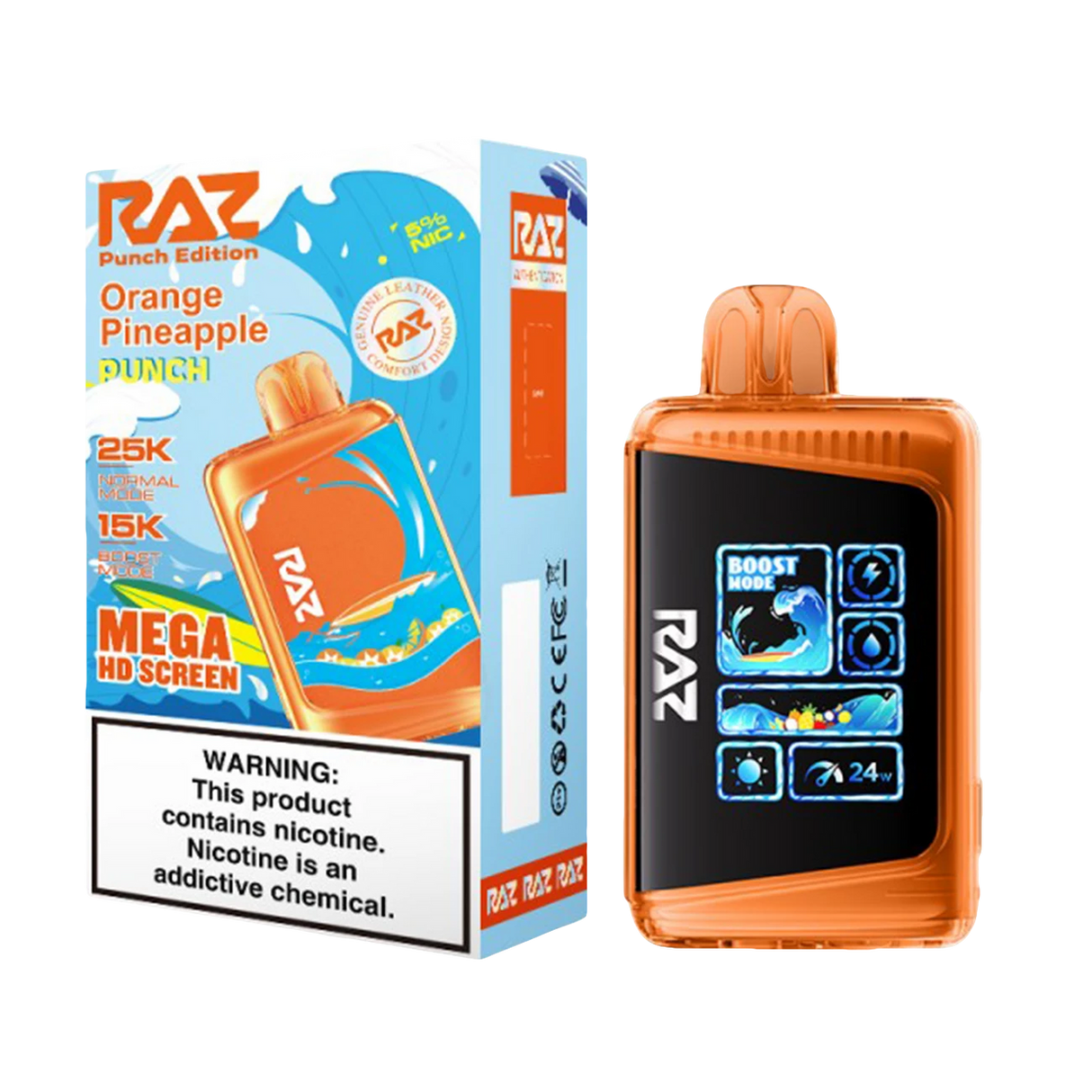 Raz LTX Mega HD Screen Disposable Vape - 25,000 Puffs