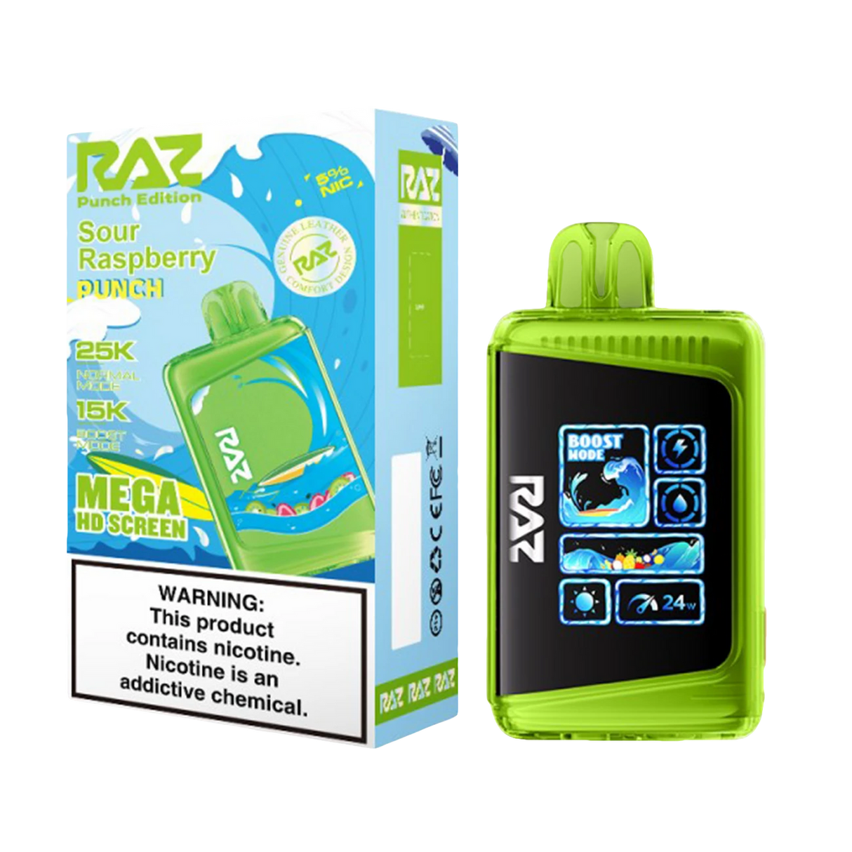 Raz LTX Mega HD Screen Disposable Vape - 25,000 Puffs