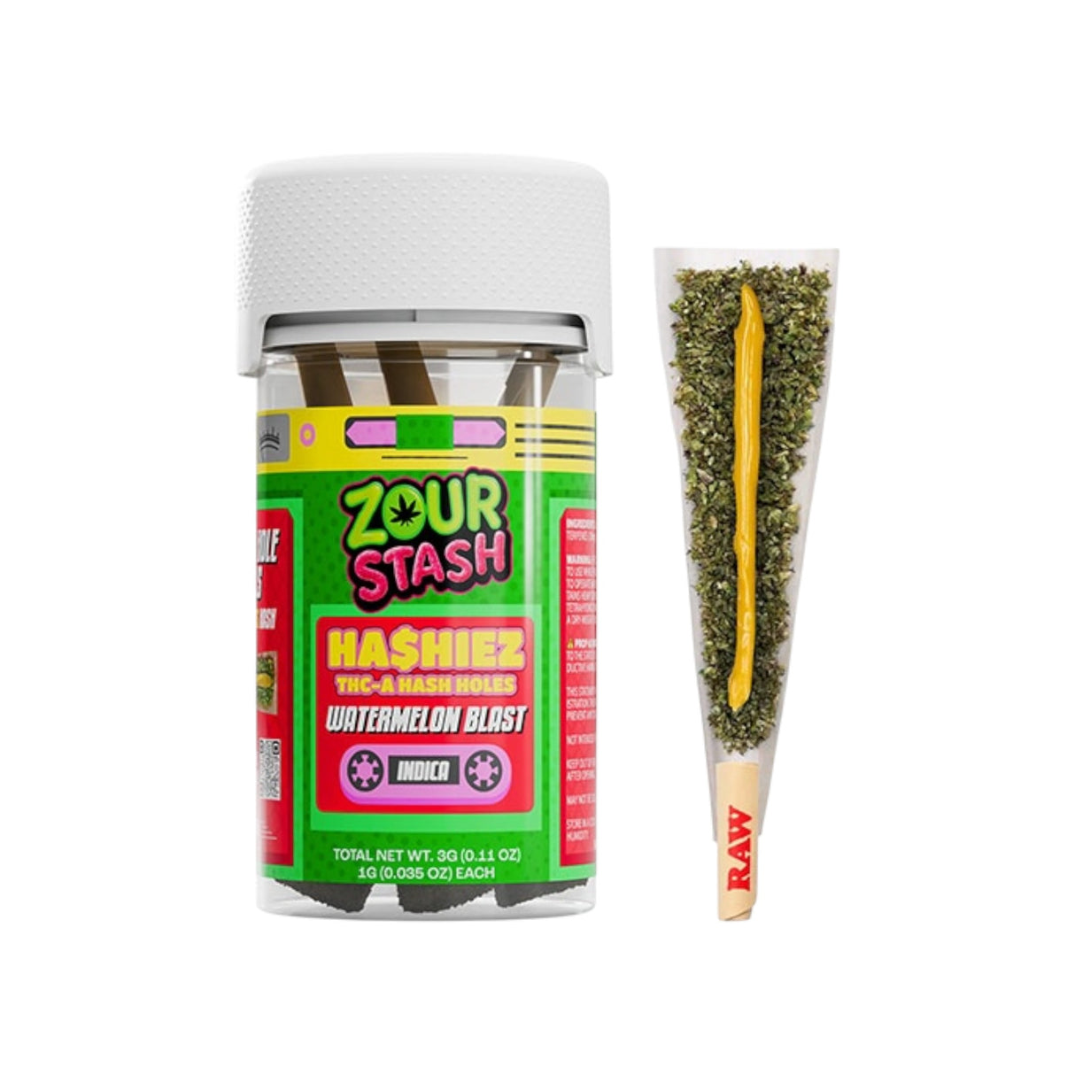 Zour Stash Ha$hiez THC-A Hash Holes Pre-Rolls - 3g