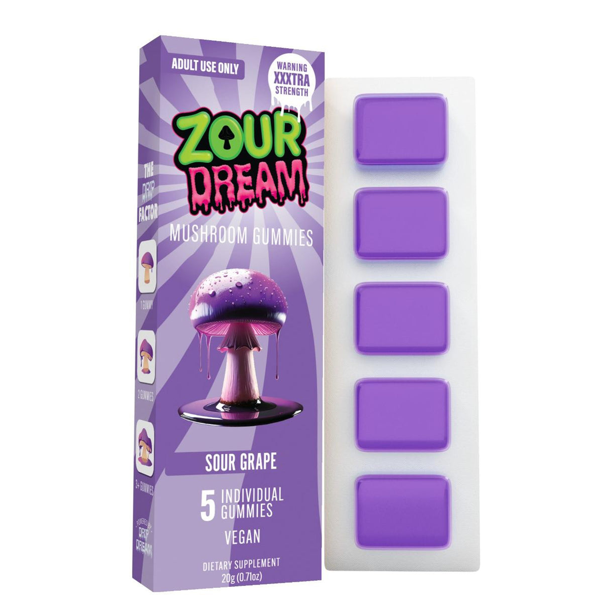 Zour Dream x Drip Dream Mushroom Gummies