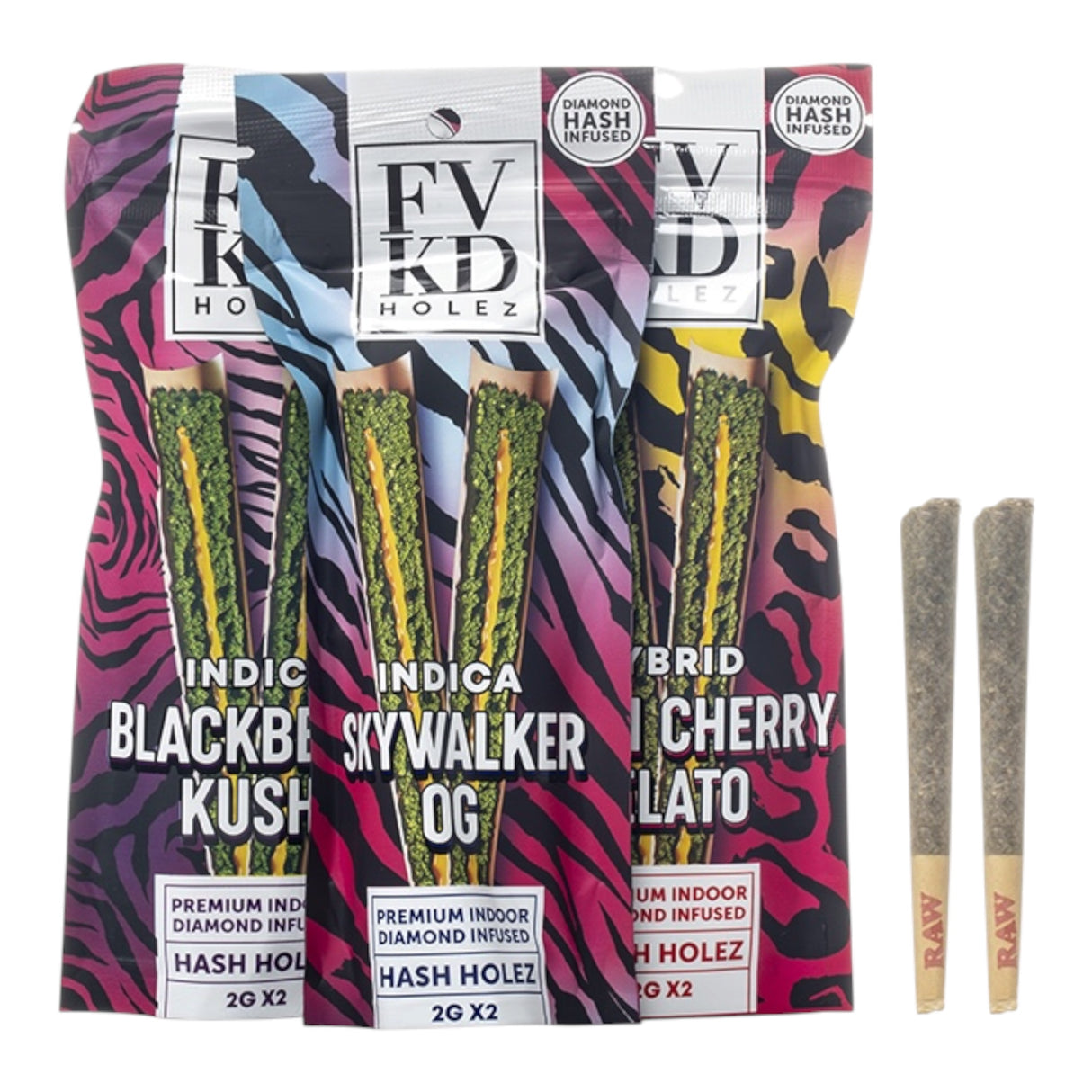 FVKD Exotics THC-P Hash Holez Pre-Rolls - 4g