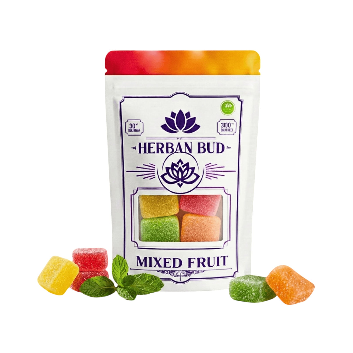 Herban Bud Live Rosin THC Gummies - 300mg