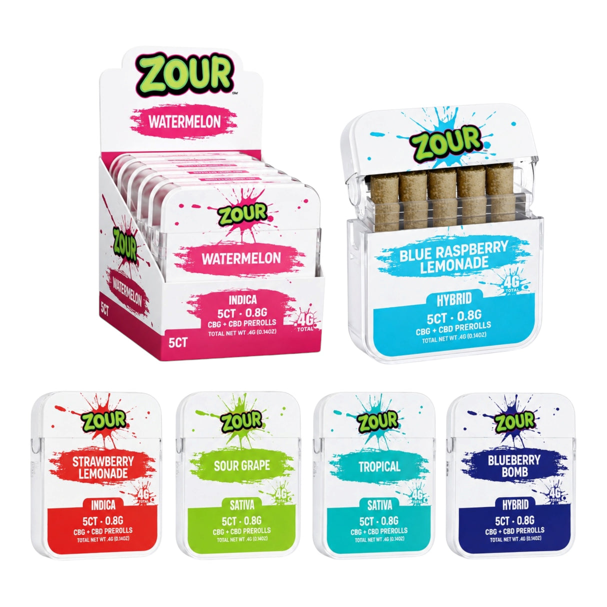 Zour Stash Minis CBG + CBD Pre-Rolls - 4g