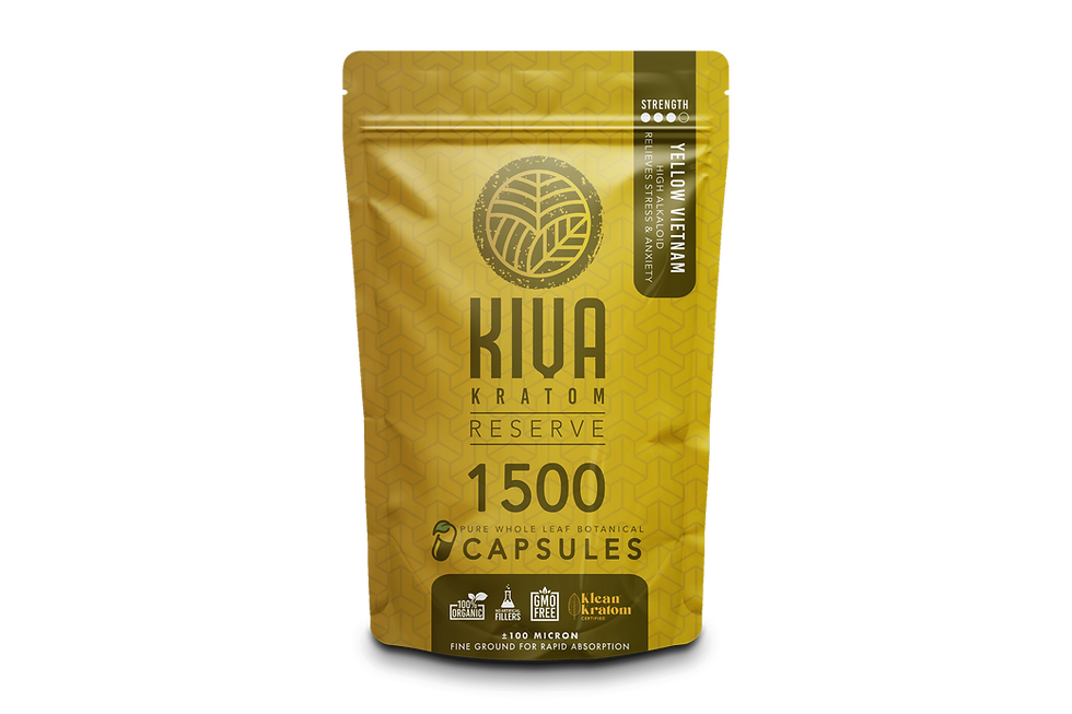 KIVA Kratom Reserve Pure Whole Leaf Botanical Capsules