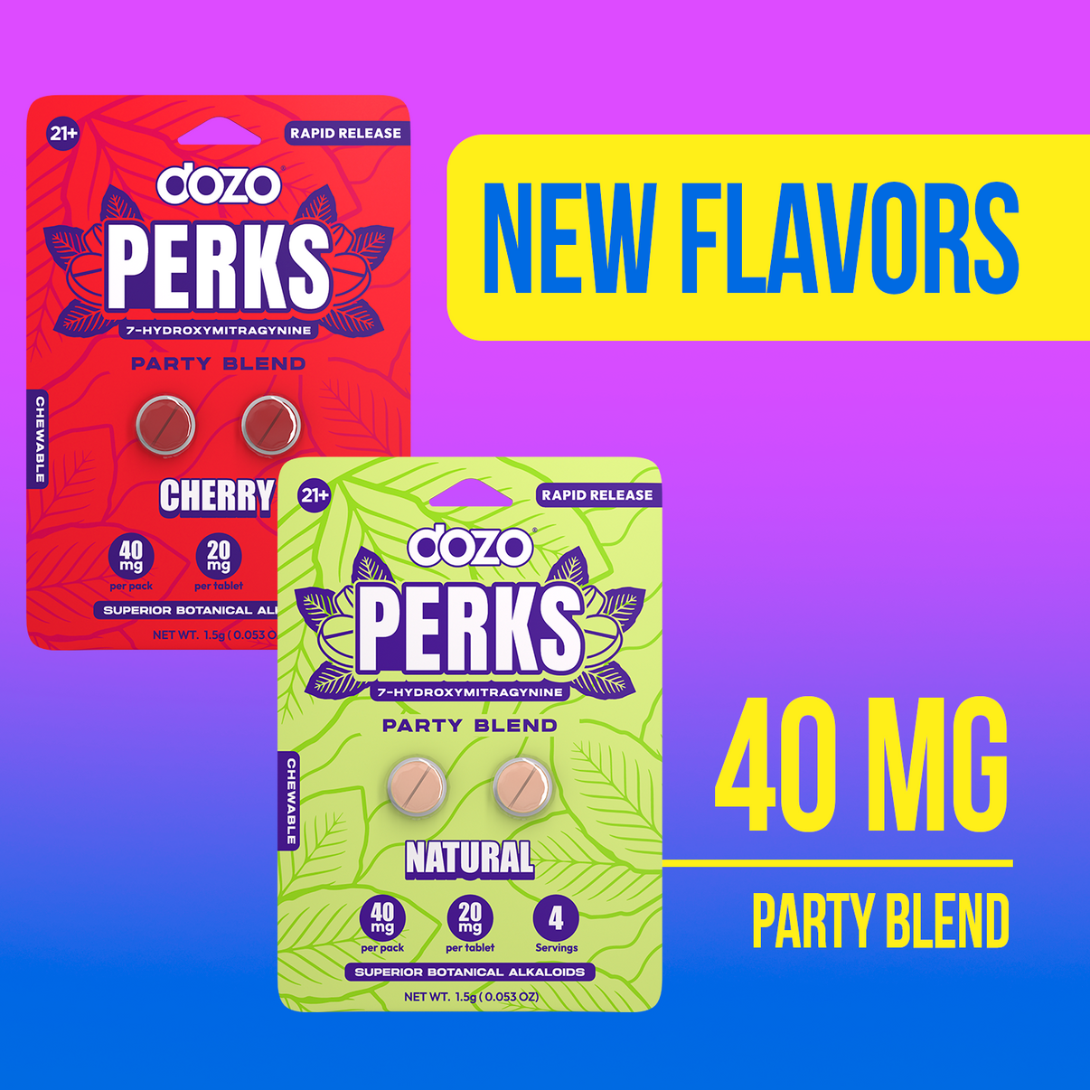 Dozo Perks 7-Hydroxymitragynine Kratom Capsules