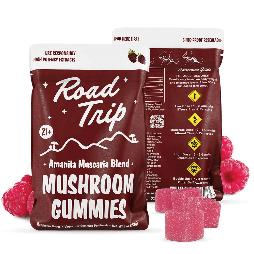 Road Trip Mushroom Amanita Muscaria Blend Gummies